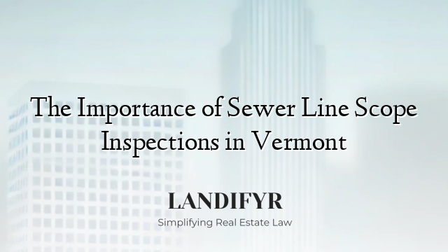 The Importance of Sewer Line Scope Inspections in Vermont