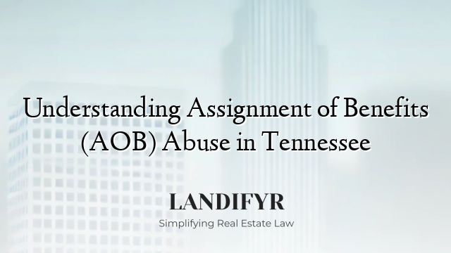 Understanding Assignment of Benefits (AOB) Abuse in Tennessee