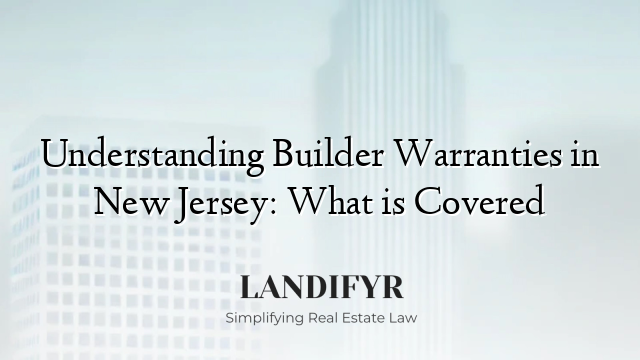 Understanding Builder Warranties in New Jersey: What is Covered