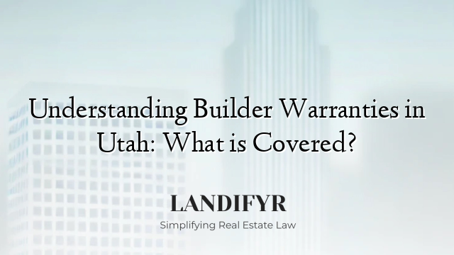 Understanding Builder Warranties in Utah: What is Covered?