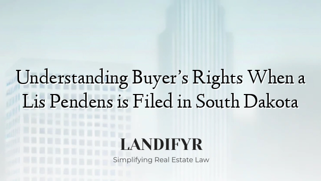 Understanding Buyer’s Rights When a Lis Pendens is Filed in South Dakota