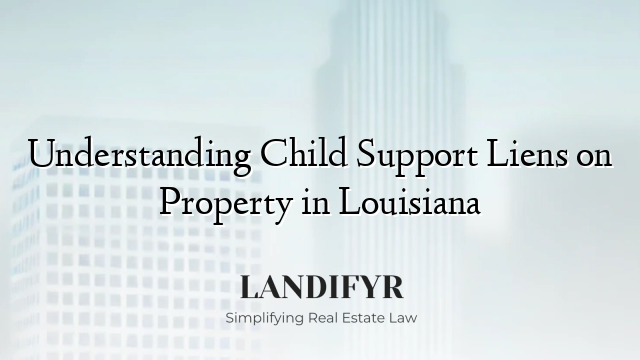 Understanding Child Support Liens on Property in Louisiana