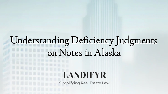 Understanding Deficiency Judgments on Notes in Alaska