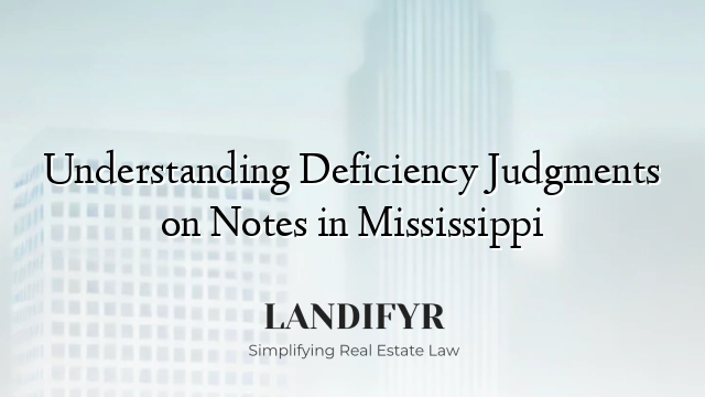 Understanding Deficiency Judgments on Notes in Mississippi