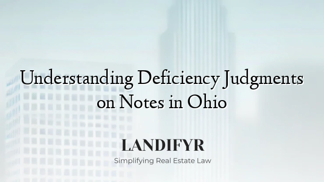 Understanding Deficiency Judgments on Notes in Ohio