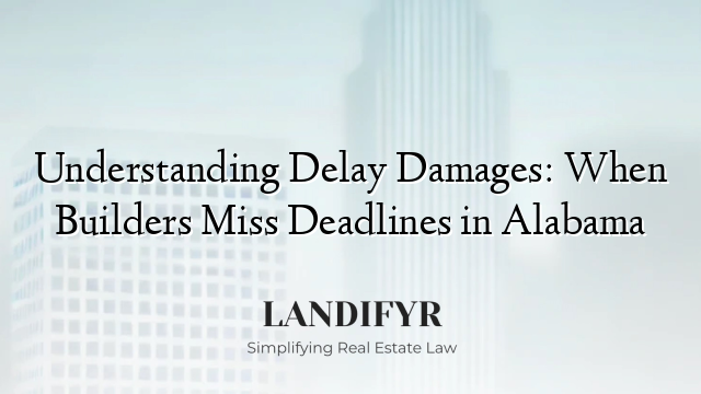 Understanding Delay Damages: When Builders Miss Deadlines in Alabama