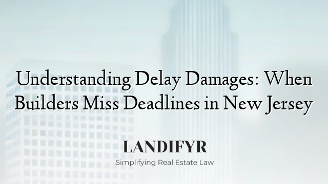Understanding Delay Damages: When Builders Miss Deadlines in New Jersey