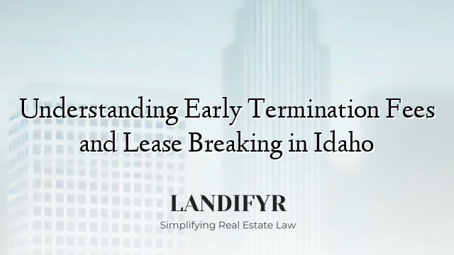 Understanding Early Termination Fees and Lease Breaking in Idaho