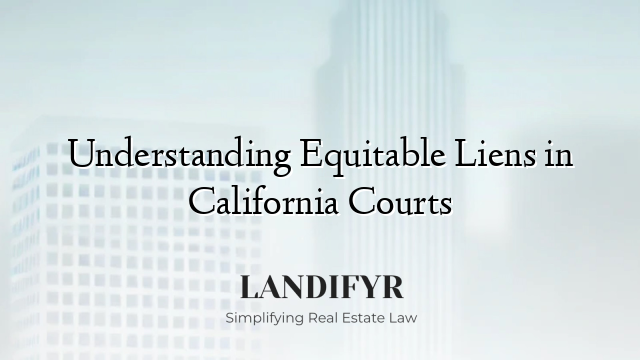 Understanding Equitable Liens in California Courts