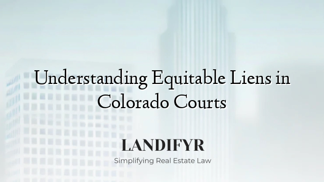 Understanding Equitable Liens in Colorado Courts