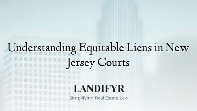 Understanding Equitable Liens in New Jersey Courts