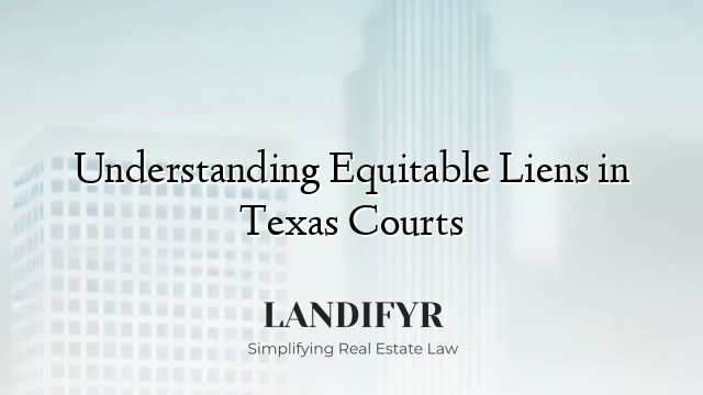 Understanding Equitable Liens in Texas Courts