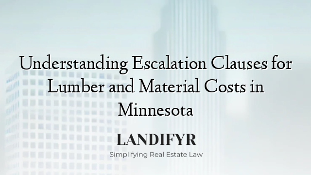 Understanding Escalation Clauses for Lumber and Material Costs in Minnesota