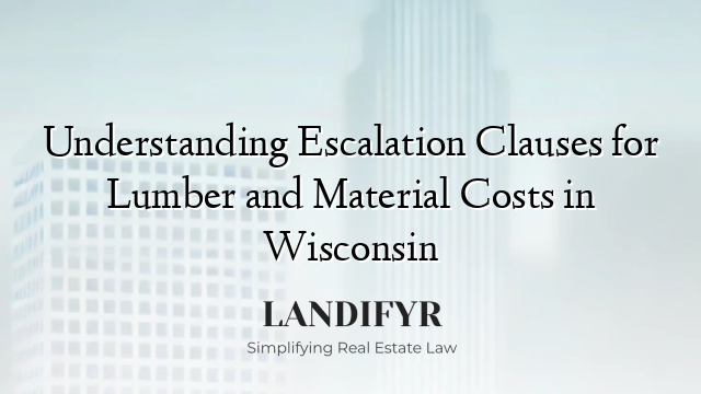 Understanding Escalation Clauses for Lumber and Material Costs in Wisconsin