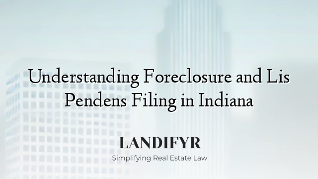 Understanding Foreclosure and Lis Pendens Filing in Indiana
