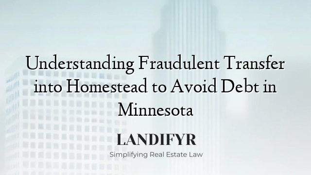 Understanding Fraudulent Transfer into Homestead to Avoid Debt in Minnesota