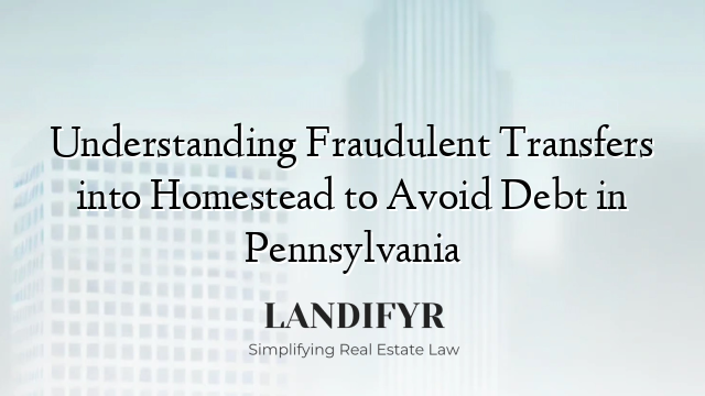 Understanding Fraudulent Transfers into Homestead to Avoid Debt in Pennsylvania