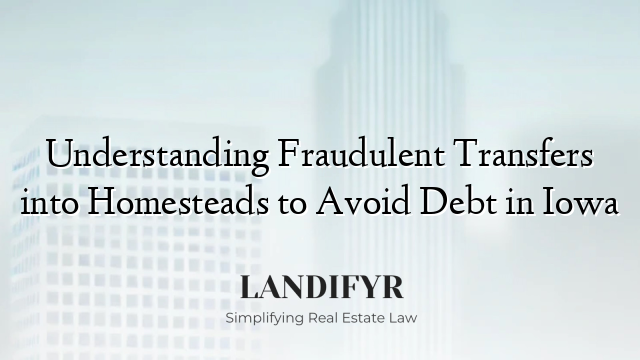 Understanding Fraudulent Transfers into Homesteads to Avoid Debt in Iowa