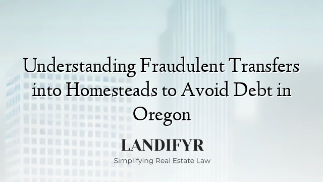 Understanding Fraudulent Transfers into Homesteads to Avoid Debt in Oregon