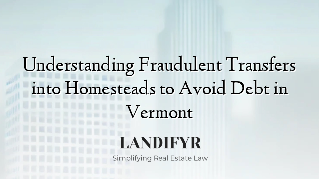 Understanding Fraudulent Transfers into Homesteads to Avoid Debt in Vermont