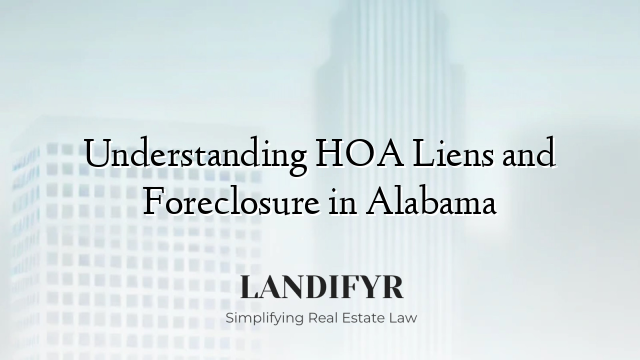 Understanding HOA Liens and Foreclosure in Alabama