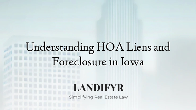 Understanding HOA Liens and Foreclosure in Iowa