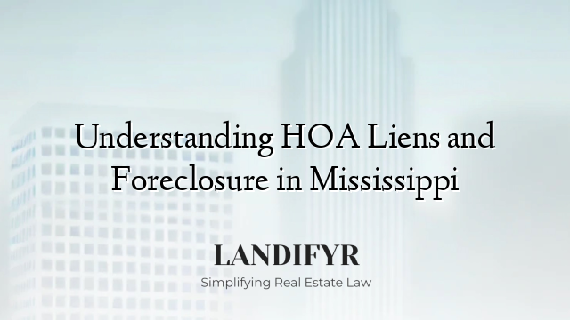 Understanding HOA Liens and Foreclosure in Mississippi
