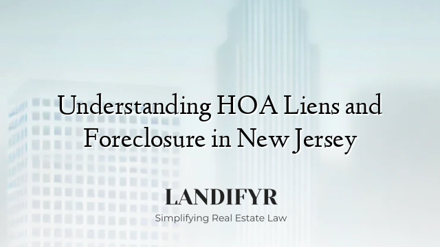 Understanding HOA Liens and Foreclosure in New Jersey
