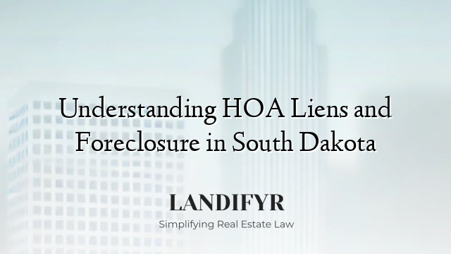 Understanding HOA Liens and Foreclosure in South Dakota