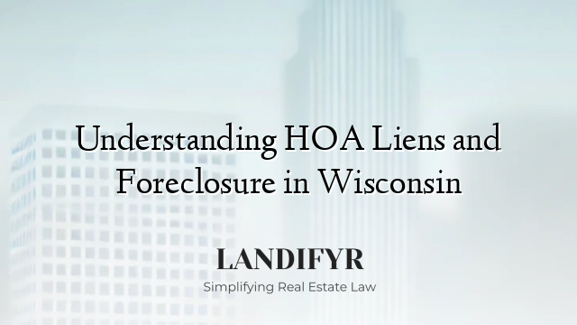 Understanding HOA Liens and Foreclosure in Wisconsin