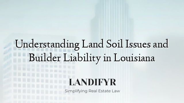 Understanding Land Soil Issues and Builder Liability in Louisiana