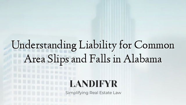 Understanding Liability for Common Area Slips and Falls in Alabama