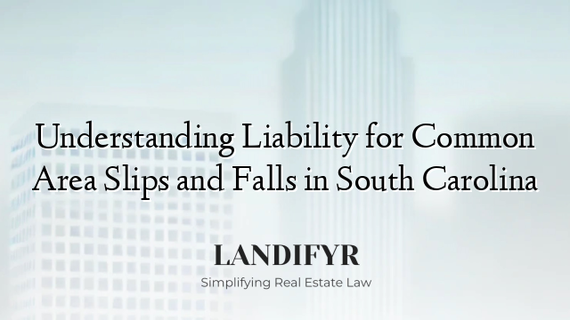 Understanding Liability for Common Area Slips and Falls in South Carolina