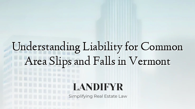 Understanding Liability for Common Area Slips and Falls in Vermont