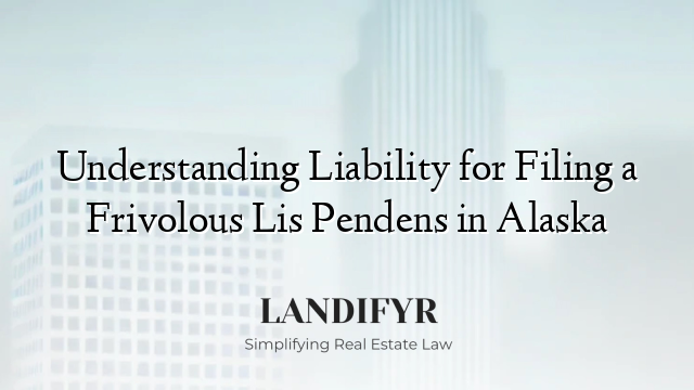 Understanding Liability for Filing a Frivolous Lis Pendens in Alaska