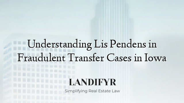 Understanding Lis Pendens in Fraudulent Transfer Cases in Iowa