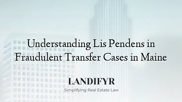 Understanding Lis Pendens in Fraudulent Transfer Cases in Maine