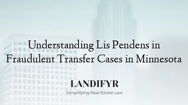 Understanding Lis Pendens in Fraudulent Transfer Cases in Minnesota