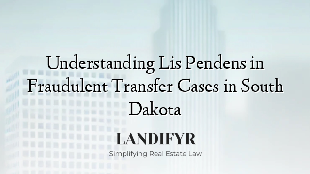 Understanding Lis Pendens in Fraudulent Transfer Cases in South Dakota