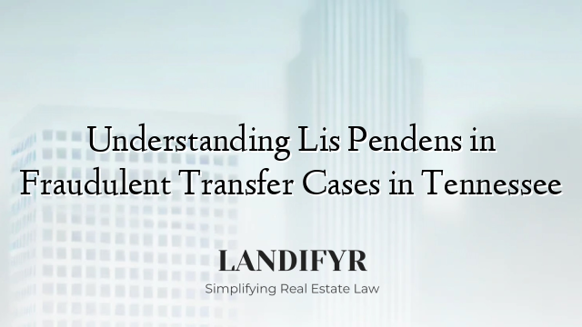 Understanding Lis Pendens in Fraudulent Transfer Cases in Tennessee