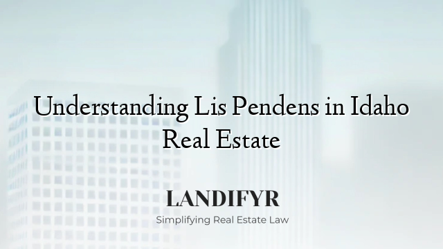 Understanding Lis Pendens in Idaho Real Estate