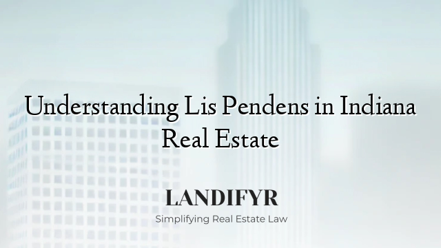 Understanding Lis Pendens in Indiana Real Estate