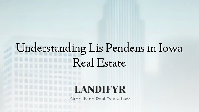 Understanding Lis Pendens in Iowa Real Estate