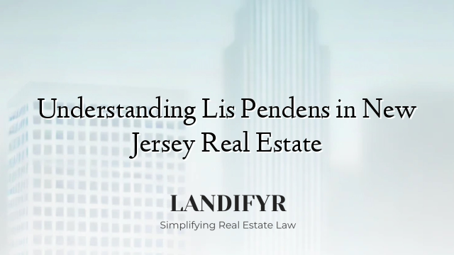 Understanding Lis Pendens in New Jersey Real Estate