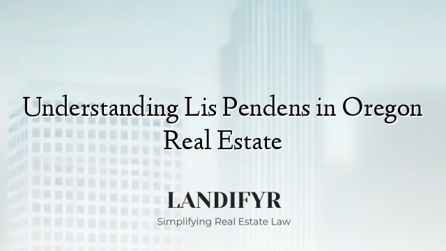 Understanding Lis Pendens in Oregon Real Estate