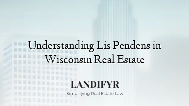 Understanding Lis Pendens in Wisconsin Real Estate