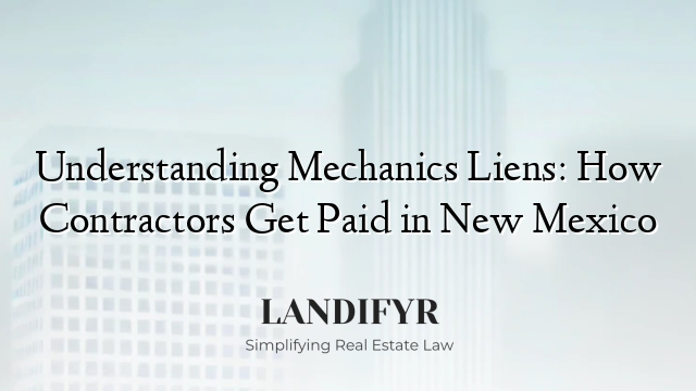 Understanding Mechanics Liens: How Contractors Get Paid in New Mexico