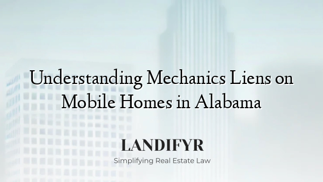 Understanding Mechanics Liens on Mobile Homes in Alabama