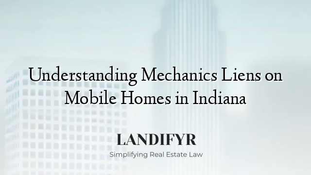 Understanding Mechanics Liens on Mobile Homes in Indiana