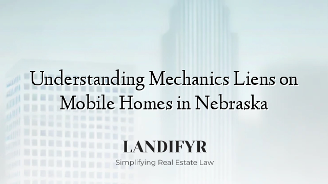 Understanding Mechanics Liens on Mobile Homes in Nebraska